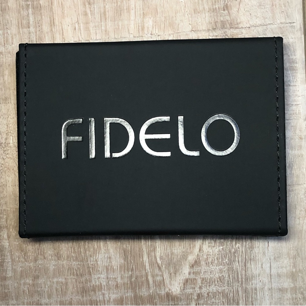 Black slim mens wallet